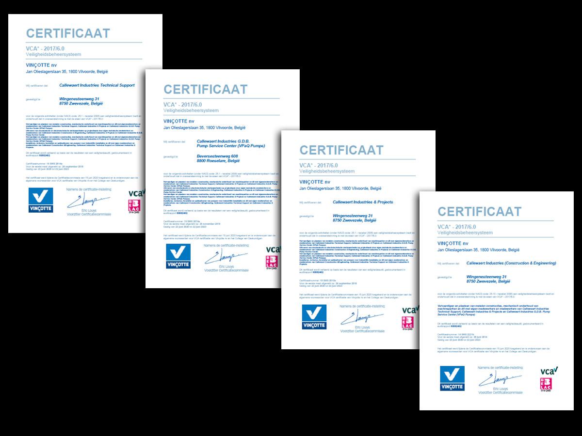 VCA certificaten